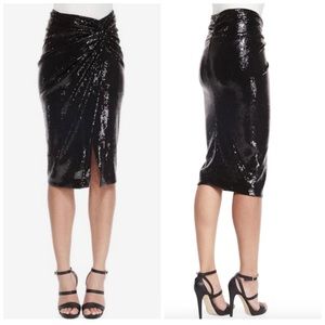 Donna Karen Front Twist Knot Sequin Skirt size 10